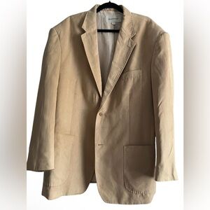 Pronto Uomo Platinum Blazer Men 42L Beige Linen Classic Career Suit Jacket EUC